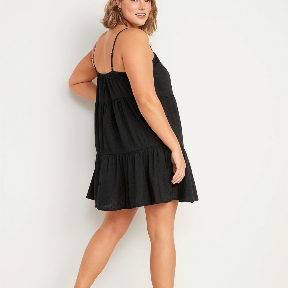 Tiered Clip-Dot Mini Cami Swing Dress for Women - Picture 2 of 6